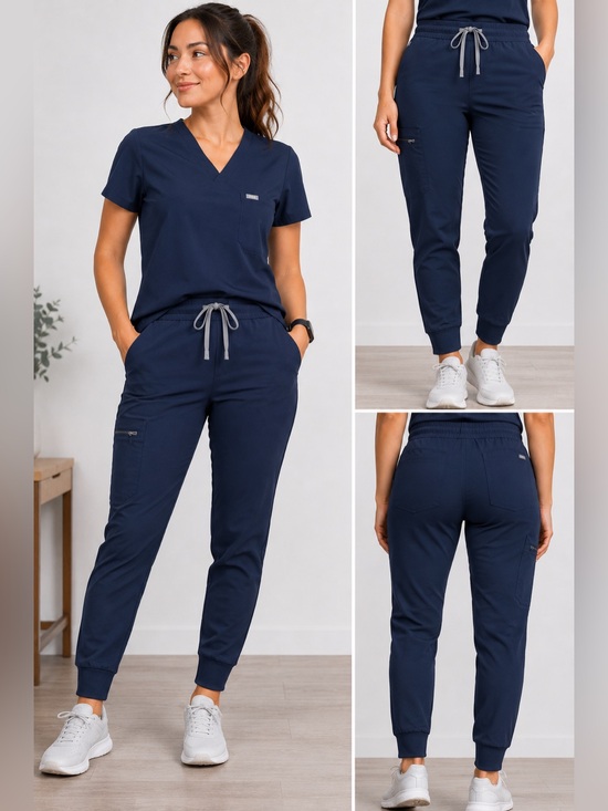 Figs Pants - Figs Women's Navy Jogger Scrub Pants